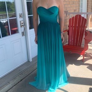 Jade strapless prom dress